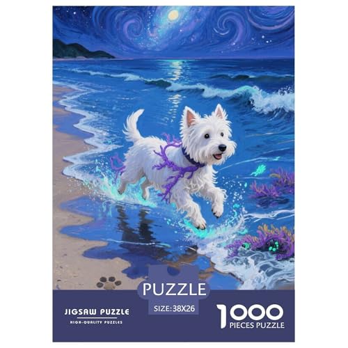 West Highland Weißer Terrier Puzzle 1000-teilige Schwer Puzzle Spielzeug Lernspiel Impossible Herausforderung Spielzeug Für Erwachsene Und Kinder Ab 14 Jahren 38x26cm/1000pcs West Highland Weißer Terrier Puzzle 1000-teilige Schwer Puzzle Spielzeug Lernspiel Impossible Herausforderung Spielzeug Für Erwachsene Und Kinder Ab 14 Jahren 38x26cm/1000pcs von JLZBXCUER