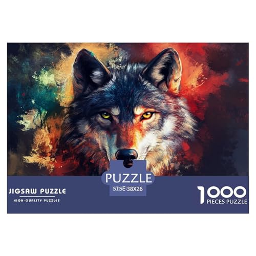 Wolf Puzzle 1000 Teile Schwer Puzzle Spielzeug Lernspiel Impossible Herausforderung Spielzeug Für Erwachsene Kinder 38x26cm/1000pcs Wolf Puzzle 1000 Teile Schwer Puzzle Spielzeug Lernspiel Impossible Herausforderung Spielzeug Für Erwachsene Kinder 38x26cm/1000pcs von JLZBXCUER