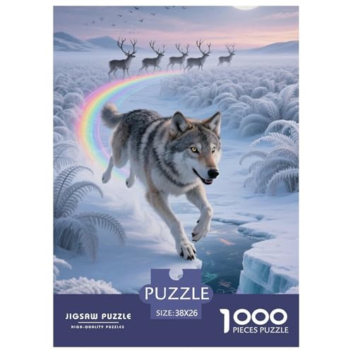 Wolf Puzzle 1000 Teile Schwer Puzzle Spielzeug Lernspiel Impossible Herausforderung Spielzeug Für Erwachsene Kinder 38x26cm/1000pcs Wolf Puzzle 1000 Teile Schwer Puzzle Spielzeug Lernspiel Impossible Herausforderung Spielzeug Für Erwachsene Kinder 38x26cm/1000pcs von JLZBXCUER