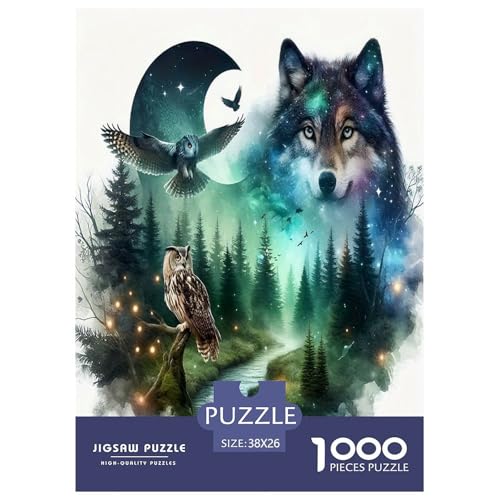 Wolf Puzzle 1000 Teile Schwer Puzzle Spielzeug Lernspiel Impossible Herausforderung Spielzeug Für Erwachsene Kinder 38x26cm/1000pcs Wolf Puzzle 1000 Teile Schwer Puzzle Spielzeug Lernspiel Impossible Herausforderung Spielzeug Für Erwachsene Kinder 38x26cm/1000pcs von JLZBXCUER