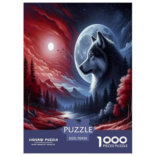 Wolf Puzzle 1000 Teile Schwer Puzzle Spielzeug Lernspiel Impossible Herausforderung Spielzeug Für Erwachsene Kinder 70x50cm/1000pcs Wolf Puzzle 1000 Teile Schwer Puzzle Spielzeug Lernspiel Impossible Herausforderung Spielzeug Für Erwachsene Kinder 70x50cm/1000pcs von JLZBXCUER