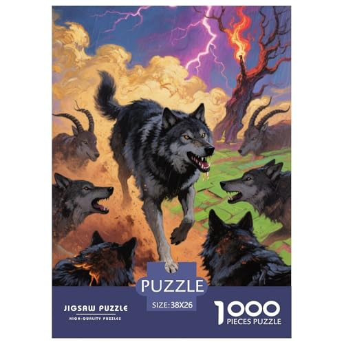 Wolf Puzzle 1000 Teile Schwer Puzzle Spielzeug Lernspiel Impossible Herausforderungsspielzeug Für Erwachsene Und Kinder Ab 14 Jahren 38x26cm/1000pcs Wolf Puzzle 1000 Teile Schwer Puzzle Spielzeug Lernspiel Impossible Herausforderungsspielzeug Für Erwachsene Und Kinder Ab 14 Jahren 38x26cm/1000pcs von JLZBXCUER