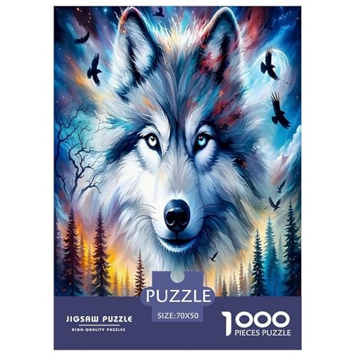 Wolf Puzzle 1000 Teile Schwer Puzzle Spielzeug Lernspiel Impossible Herausforderungsspielzeug Für Erwachsene Und Kinder Ab 14 Jahren 70x50cm/1000pcs Wolf Puzzle 1000 Teile Schwer Puzzle Spielzeug Lernspiel Impossible Herausforderungsspielzeug Für Erwachsene Und Kinder Ab 14 Jahren 70x50cm/1000pcs von JLZBXCUER