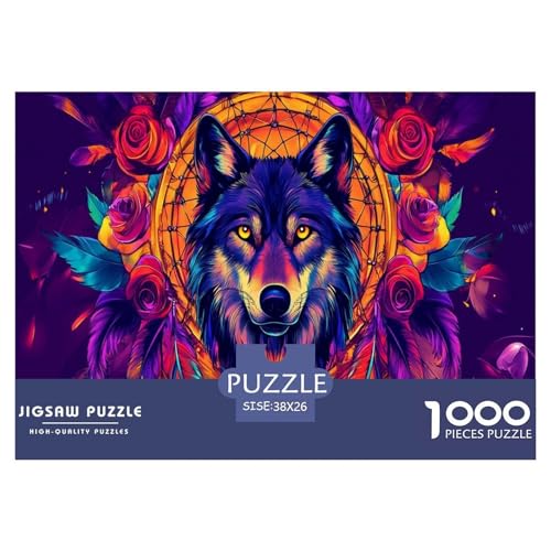 Wolf Puzzle 1000 Teile Schwer Puzzle Spielzeug Pädagogisches Spiel Impossible Herausforderung Spielzeug Für Erwachsene Kinder 38x26cm/1000pcs Wolf Puzzle 1000 Teile Schwer Puzzle Spielzeug Pädagogisches Spiel Impossible Herausforderung Spielzeug Für Erwachsene Kinder 38x26cm/1000pcs von JLZBXCUER