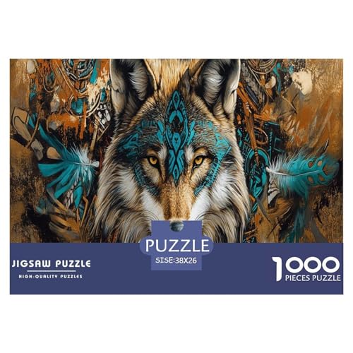 Wolf Puzzle 1000 Teile Schwer Puzzle Spielzeug Pädagogisches Spiel Impossible Herausforderung Spielzeug Für Erwachsene Und Kinder Ab 14 Jahren 38x26cm/1000pcs Wolf Puzzle 1000 Teile Schwer Puzzle Spielzeug Pädagogisches Spiel Impossible Herausforderung Spielzeug Für Erwachsene Und Kinder Ab 14 Jahren 38x26cm/1000pcs von JLZBXCUER