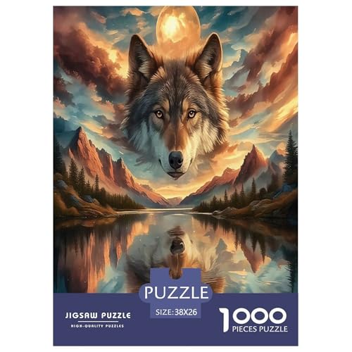 Wolf Puzzle 1000 Teile Schwer Puzzle Spielzeug Pädagogisches Spiel Impossible Herausforderungsspielzeug Für Erwachsene Kinder 38x26cm/1000pcs Wolf Puzzle 1000 Teile Schwer Puzzle Spielzeug Pädagogisches Spiel Impossible Herausforderungsspielzeug Für Erwachsene Kinder 38x26cm/1000pcs von JLZBXCUER