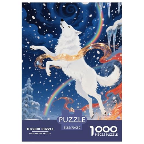 Wolf Puzzle 1000-teilige Schwer Puzzle Spielzeug Lernspiel Impossible Herausforderungsspielzeug Für Erwachsene Und Kinder in Bewährter 70x50cm/1000pcs von JLZBXCUER