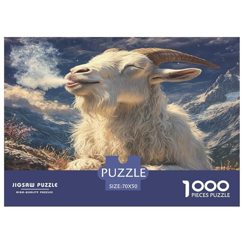 Ziege Puzzles 1000 Teile Schwer Puzzle Spielzeug Lernspiel Impossible Herausforderungsspielzeug Für Erwachsene Und Kinder Ab 14 Jahren 70x50cm/1000pcs Ziege Puzzles 1000 Teile Schwer Puzzle Spielzeug Lernspiel Impossible Herausforderungsspielzeug Für Erwachsene Und Kinder Ab 14 Jahren 70x50cm/1000pcs von JLZBXCUER