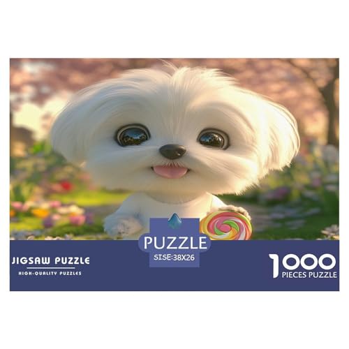 maltesisch Puzzle 1000-teilige Schwer Puzzle Spielzeug Lernspiel Impossible Herausforderungsspielzeug Für Erwachsene Und Kinder Ab 14 Jahren 38x26cm/1000pcs von JLZBXCUER