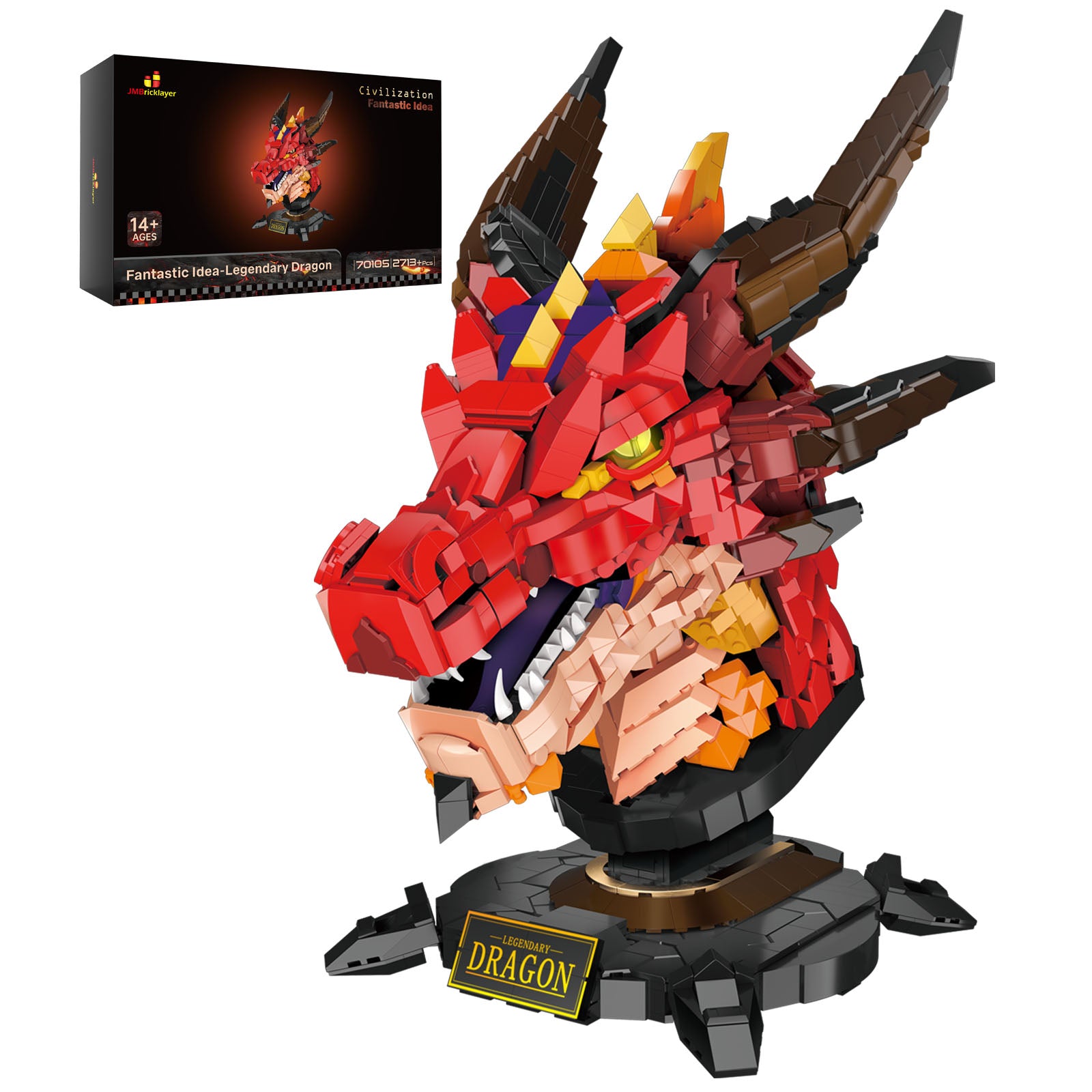 Dragon/Loong Head 70105-Masterpiece of Eastern Power von JMBricklayer