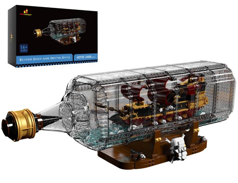 Drift Bottle with Revenge Pirate Ship Building Toys 40110 von JMBricklayer