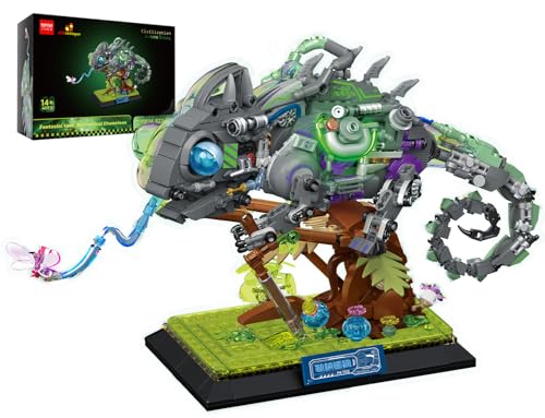 JMBricklayer Baukästen für Erwachsene Mechanisches Chamäleon 70124, Cooles Regenwaldtiere-Sammelmodell mit Sockel, Kreatives Design, Bauspielzeug, Geschenke für Erwachsene, Männer ab 14+ von JMBricklayer