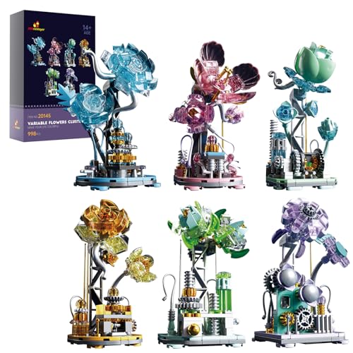 JMBricklayer Blumen Sukkulenten Bausätze für Erwachsene 20145, 6er-Pack Botanische Sammlung Bauspielzeug, einzigartiges Display für Raumdekoration, Bonsai-Blumen-Geschenke für Frauen und Mädchen JMBricklayer Blumen Sukkulenten Bausätze für Erwachsene 20145, 6er-Pack Botanische Sammlung Bauspielzeug, einzigartiges Display für Raumdekoration, Bonsai-Blumen-Geschenke für Frauen und Mädchen von JMBricklayer