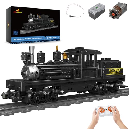 JMBricklayer Eisenbahn-Bausatz mit Lichtern 51113, RC Klassisches Eisenbahn-Modellspielzeug mit Gleisen, Dampflokomotive-Eisenbahnsatz-Ausstellung vom, Geschenk für Eisenbahnliebhaber, Kinder ab 14+ JMBricklayer Eisenbahn-Bausatz mit Lichtern 51113, RC Klassisches Eisenbahn-Modellspielzeug mit Gleisen, Dampflokomotive-Eisenbahnsatz-Ausstellung vom, Geschenk für Eisenbahnliebhaber, Kinder ab 14+ von JMBricklayer