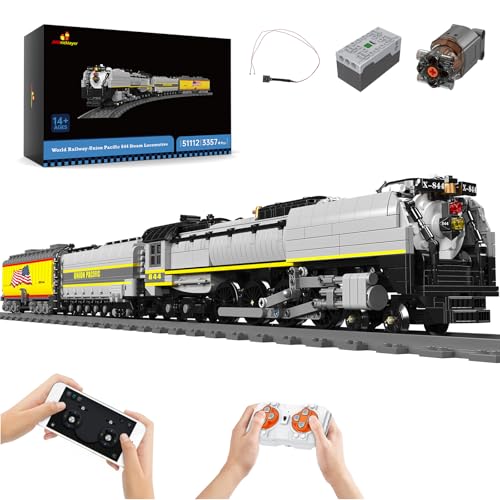 JMBricklayer Technic UP844-Dampflokomotive mit Lichtern 51112, RC Eisenbahn Bausätze Bausatz, Modelleisenbahn-Bausätze für Erwachsene, Weihnachtseisenbahn-Spielzeuggeschenke ab 14 Jahren (3357 Teile) JMBricklayer Technic UP844-Dampflokomotive mit Lichtern 51112, RC Eisenbahn Bausätze Bausatz, Modelleisenbahn-Bausätze für Erwachsene, Weihnachtseisenbahn-Spielzeuggeschenke ab 14 Jahren (3357 Teile) von JMBricklayer