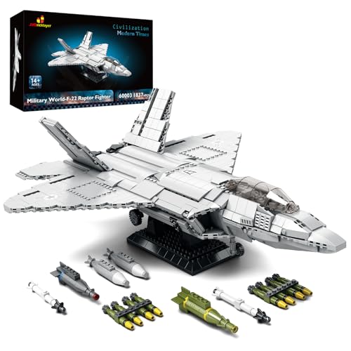 JMBricklayer F-22 Raptor Kampfjet-Bausteinset, Militärflugzeug-Spielzeug-Armee-Bausets, Spielzeuggeschenke für Kinder ab 14 Jahren, Erwachsene und Militärfans 60003 JMBricklayer F-22 Raptor Kampfjet-Bausteinset, Militärflugzeug-Spielzeug-Armee-Bausets, Spielzeuggeschenke für Kinder ab 14 Jahren, Erwachsene und Militärfans 60003 von JMBricklayer