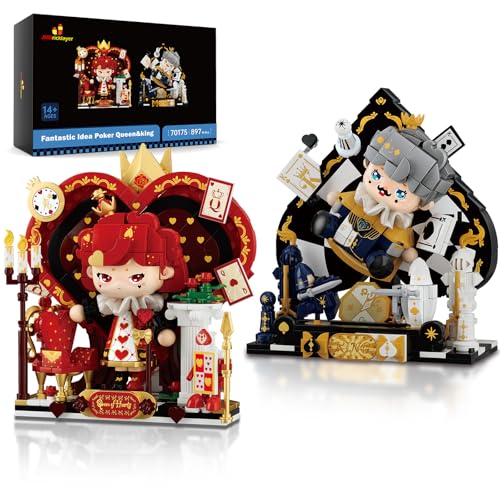 JMBricklayer Poker Kingdom Queen&King Bausätze für Erwachsene, Jungen und Mädchen, süße Pokerfiguren zur Raumdekoration, Bauspielzeug, Weihnachts- und Geburtstagsgeschenke für Kinder ab 8+ (897 Teile) JMBricklayer Poker Kingdom Queen&King Bausätze für Erwachsene, Jungen und Mädchen, süße Pokerfiguren zur Raumdekoration, Bauspielzeug, Weihnachts- und Geburtstagsgeschenke für Kinder ab 8+ (897 Teile) von JMBricklayer