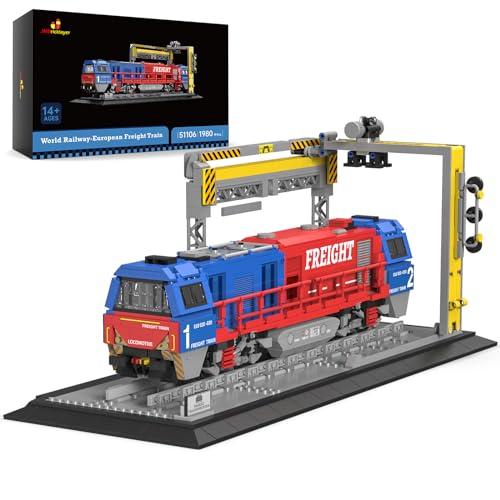 JMBricklayer Güterzug-Bauset 51106, G2000 Stadtzug-Sets,Diesel-Lokomotiv-Modellspielzeug mit Bahngleis, Klassisches Sammlerstück oder Ausstellungsstück Geschenk für Erwachsene Und Kinder Ab 14+ Jahren von JMBricklayer