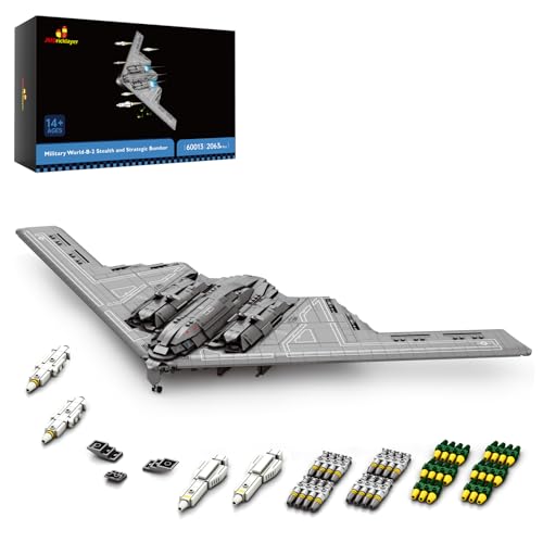 JMBricklayer Kampfjet-Bausatz 60013, B2 Militärbomberflugzeug für Erwachsene oder Jungen, Flugzeugmodellsammlung oder Heimdekoration, Geschenke für Kinder ab 14 Jahren, Männer und Militärfans JMBricklayer Kampfjet-Bausatz 60013, B2 Militärbomberflugzeug für Erwachsene oder Jungen, Flugzeugmodellsammlung oder Heimdekoration, Geschenke für Kinder ab 14 Jahren, Männer und Militärfans von JMBricklayer