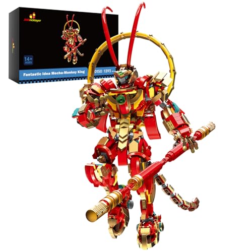 JMBricklayer Monkey King Mech-Bausets für Erwachsene und Kinder 70150, Actionfigur Mecha-Roboterspielzeug, Chinoiserie-Krieger, Sammlermodellbausatz, Cooles Mech-Display, Geschenke für Jungen, Mädchen JMBricklayer Monkey King Mech-Bausets für Erwachsene und Kinder 70150, Actionfigur Mecha-Roboterspielzeug, Chinoiserie-Krieger, Sammlermodellbausatz, Cooles Mech-Display, Geschenke für Jungen, Mädchen von JMBricklayer