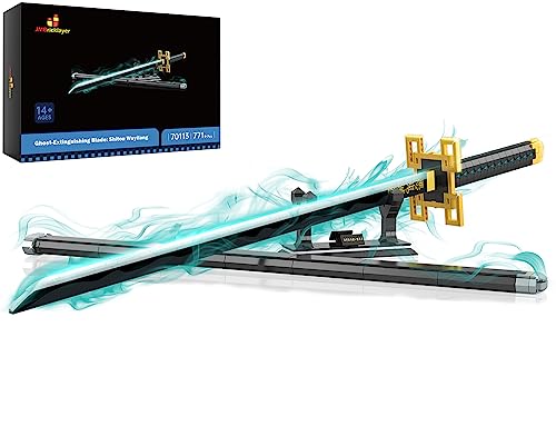JMBricklayer Ninjago Katana Bausteine, Anime Demon und Slayer Schwert Bausatz, Ninjago Cosplay Spielzeug Klemmbausteine, Modell Geschenk für Erwachsene und Jungen ab 6-16 mit Scheide Halterung von JMBricklayer