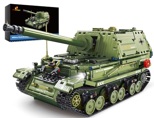 JMBricklayer Panzer Bausteine Modell,61509Technik Militär Tanks Klemmbausteine,WW2 Ferdinand Panzer Spielzeug,Panzer Konstruktionspielzeug für Erwachsene und Kinder von JMBricklayer