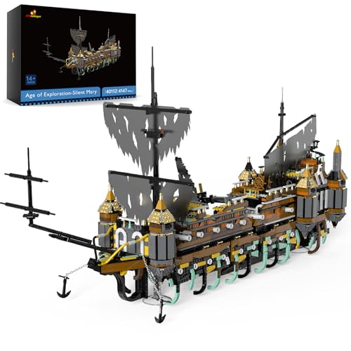 JMBricklayer Piratenschiff-Modellbausätze für Erwachsene 40112, MOC großes schwarzes Perlenschiff-Modelltechnik-Spielzeug, Geschenk für Kinder ab 8 Jahren, Navigationssammlungsbegeisterte (4147 Teile) von JMBricklayer