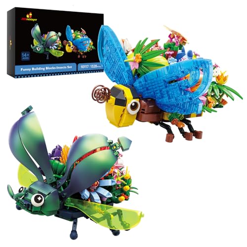 JMBricklayer Insekten-Kollektion Blumen-Baukästen, 2-in-1-Leuchtkäfer-Set 10117, Blumen-Baustein für Erwachsene, süße Tiere, Partygeschenke, Zimmerdeko, Frauen, Mädchen, Kinder 8+ JMBricklayer Insekten-Kollektion Blumen-Baukästen, 2-in-1-Leuchtkäfer-Set 10117, Blumen-Baustein für Erwachsene, süße Tiere, Partygeschenke, Zimmerdeko, Frauen, Mädchen, Kinder 8+ von JMBricklayer