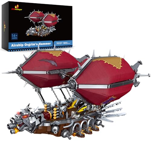 JMBricklayer mittelalterliches Luftschiff-Bauspielzeug-Set, 70137 Orgrim's Hammer-Modellschiff-Boot Sammler-Ausstellungsset, Weihnachtsgeburtstagsgeschenke für 8–14-jährige Jungen und Warcraft Spieler JMBricklayer mittelalterliches Luftschiff-Bauspielzeug-Set, 70137 Orgrim's Hammer-Modellschiff-Boot Sammler-Ausstellungsset, Weihnachtsgeburtstagsgeschenke für 8–14-jährige Jungen und Warcraft Spieler von JMBricklayer