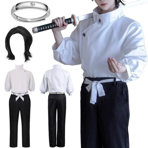 JMOBEU Okkotsu Yuta Cosplay-Kostüm, Uniform, Schuluniform, komplettes Set, Halloween-Outfit, Cothes + Perücke, M JMOBEU Okkotsu Yuta Cosplay-Kostüm, Uniform, Schuluniform, komplettes Set, Halloween-Outfit, Cothes + Perücke, M von JMOBEU