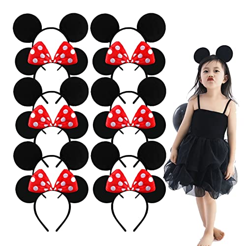JMOCD 12 Stück Maus Ohr Stirnband,Mouse Ears Headband,Minnie Mickey Mouse Maus Haarreifen für Maskerade, Geburtstagsfeier, Party Nacht, Cartoon Club JMOCD 12 Stück Maus Ohr Stirnband,Mouse Ears Headband,Minnie Mickey Mouse Maus Haarreifen für Maskerade, Geburtstagsfeier, Party Nacht, Cartoon Club von JMOCD