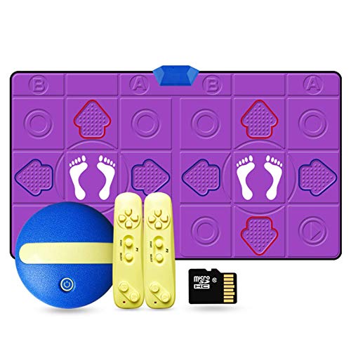 JMOZHCD Tanzmatte, Tanzschrittmatte, Tanzspiel, Somatosensorischer Game-Controller, TV-Videospiel, Yoga, Fitness, Party (Purple 15MM) von JMOZHCD