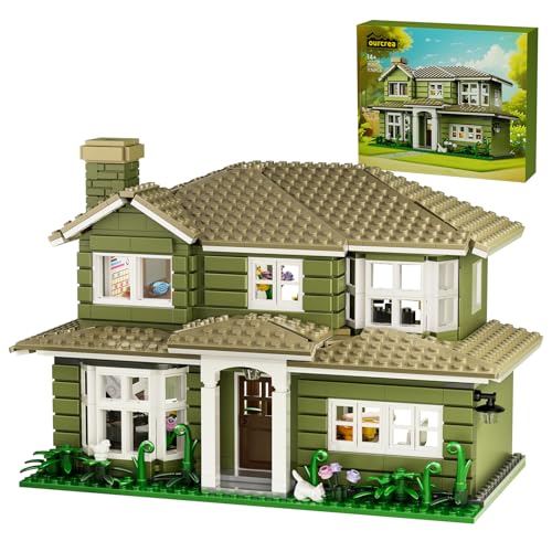 JMSHIDAI Modell-Familienhaus-Bausteinset, detailreicher Haus-Modellbausatz, Geschenk für Jungen, Mädchen, Fans, Kinder und Erwachsene (1176 Teile) von JMSHIDAI