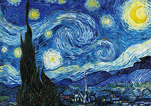 JMbeauuuty 2000 Puzzles für Erwachsene, Impossible Schwieriges Puzzle, Herausforderung Puzzle Familie Spaß Lernspielzeug für Heimdekoration - Die Sternennacht von Van Gogh 27,56 x 39,37 Zoll von JMbeauuuty