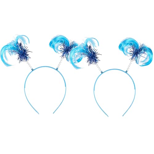 JNAWA Blauer Pferdeschwanz-Stirnband, lustiger Kopf, Bopper, kreative Federn, Kopfbedeckung, Kostüm, Party-Zubehör für Frauen, Maskerade, Halloween-Dekoration, 2 Stück JNAWA Blauer Pferdeschwanz-Stirnband, lustiger Kopf, Bopper, kreative Federn, Kopfbedeckung, Kostüm, Party-Zubehör für Frauen, Maskerade, Halloween-Dekoration, 2 Stück von JNAWA