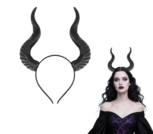 JNGUOSICN Halloween Schwarz Horn Stirnband Gothic Hörner Hexe Schwarz Kopfbedeckung Teufel Horn Stirnband Halloween Hexe Zubehör für Party Dekoration Cosplay Kostüm Kopfschmuck JNGUOSICN Halloween Schwarz Horn Stirnband Gothic Hörner Hexe Schwarz Kopfbedeckung Teufel Horn Stirnband Halloween Hexe Zubehör für Party Dekoration Cosplay Kostüm Kopfschmuck von JNGUOSICN