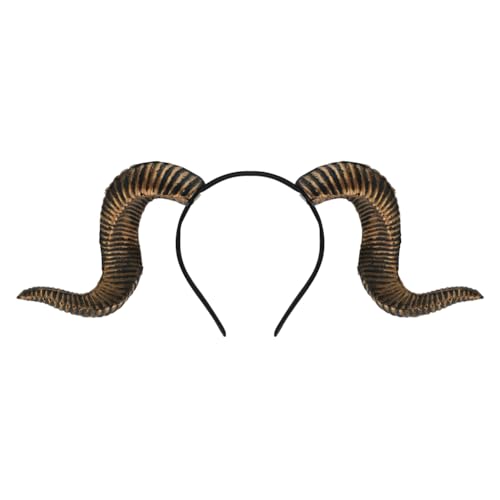 JNGUOSICN Halloween Schwarz Horn Stirnband Schaf Ziege Haarband Gothic Teufelskopf Schwarz Hexe Kopfschmuck Ochsenhorn Haarschmuck für Cosplay Party Dekoration Fasching Kostüm JNGUOSICN Halloween Schwarz Horn Stirnband Schaf Ziege Haarband Gothic Teufelskopf Schwarz Hexe Kopfschmuck Ochsenhorn Haarschmuck für Cosplay Party Dekoration Fasching Kostüm von JNGUOSICN