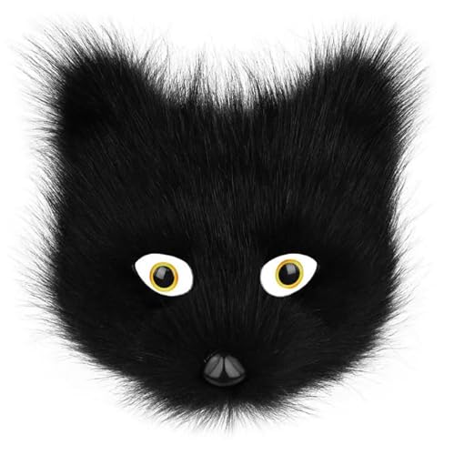 JNGUOSICN Pelzige Katze Maske Halloween Cosplay Halbgesichtsmasken Therian Gear Tiermaske Karneval Maskerade Prop Kostüm Zubehör für Halloween Ostern Verkleidung JNGUOSICN Pelzige Katze Maske Halloween Cosplay Halbgesichtsmasken Therian Gear Tiermaske Karneval Maskerade Prop Kostüm Zubehör für Halloween Ostern Verkleidung von JNGUOSICN
