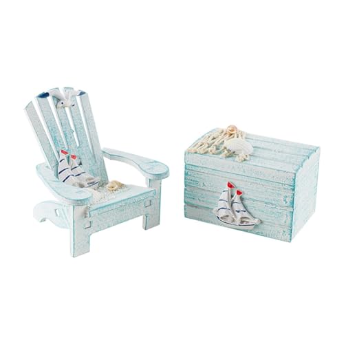 JNJOOD 1 Set Mini-Strandstuhl, Miniatur-Miniaturmöbel, Tischplatte, Miniaturen, Miniatur-Stuhl, Dekoration, Stuhl C von JNJOOD