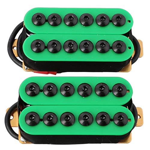 JNJOOD 2 Stück E-Gitarre Doppelspule Humbucker Pickup Bridgean und Hals in Keramik Stil Punk-Eindringling grün JNJOOD 2 Stück E-Gitarre Doppelspule Humbucker Pickup Bridgean und Hals in Keramik Stil Punk-Eindringling grün von JNJOOD