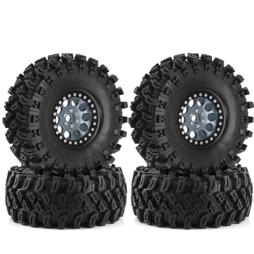 JNJOOD 4 Stück 136 mm 1,9 Metall Beadlock-Felgen Gummireifensatz für 1/8 1/10 RC Crawler Car TRX4 D90 D110 Axial SCX10 D JNJOOD 4 Stück 136 mm 1,9 Metall Beadlock-Felgen Gummireifensatz für 1/8 1/10 RC Crawler Car TRX4 D90 D110 Axial SCX10 D von JNJOOD