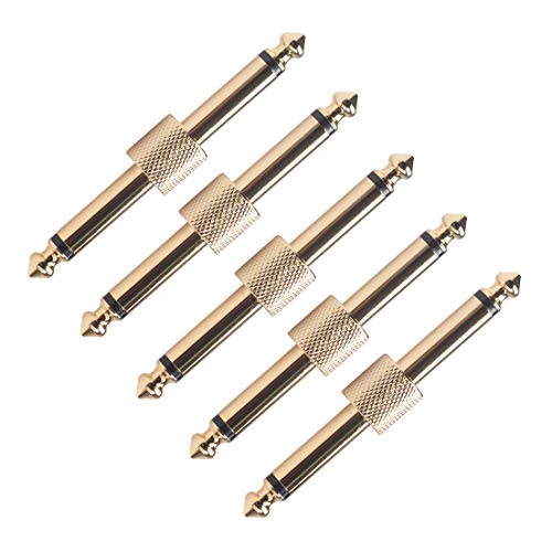 JNJOOD 5 Stück 1/4 Zoll 6,35 mm Effekte für Gitarrenpedale Anschluss für Koppler Adapter für elektrische Pedalboard-Zubehör JNJOOD 5 Stück 1/4 Zoll 6,35 mm Effekte für Gitarrenpedale Anschluss für Koppler Adapter für elektrische Pedalboard-Zubehör von JNJOOD