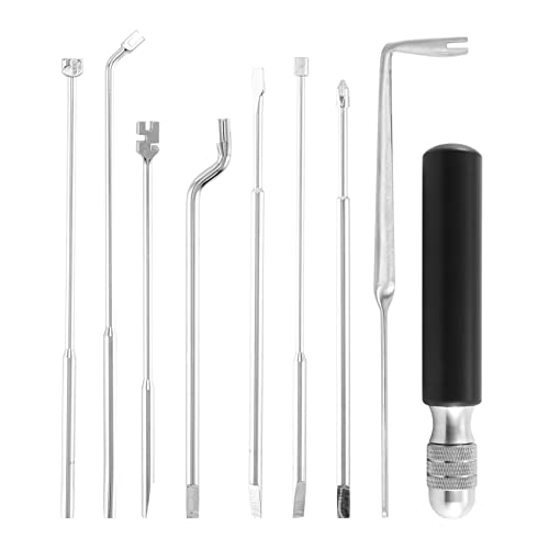JNJOOD 9 Stück Reparaturwerkzeug für Klavierstimmen Werkzeug Wartung Klavier für Instrument Stimmgriff Klaviergriff Maschine für Klavier Saiten von JNJOOD