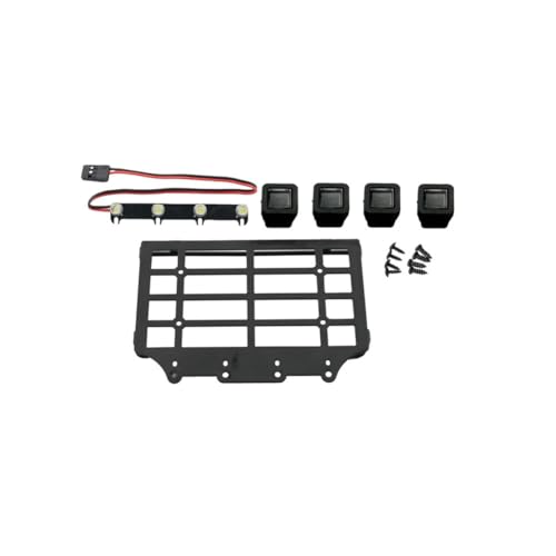 JNJOOD Fernbedienungskriecher-Gepäckträger für 1/12 MN82 Rc Auto Upgrade Zubehör Rechtecklampe von JNJOOD