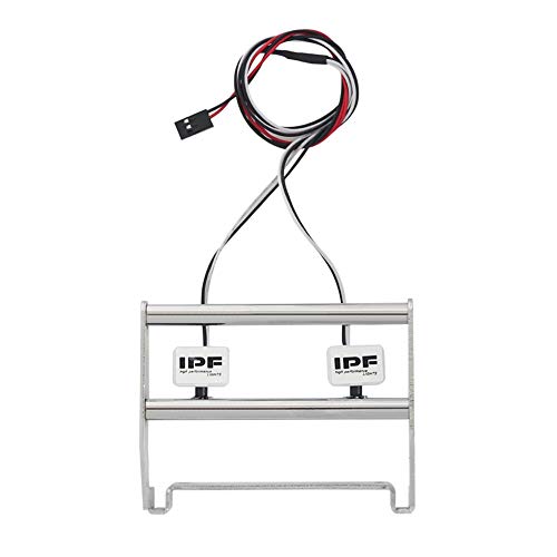 JNJOOD Frontstoßstange aus Metall mit Licht eine LED für Kettenjacke 1/10 RC für TRX4 K5, von JNJOOD