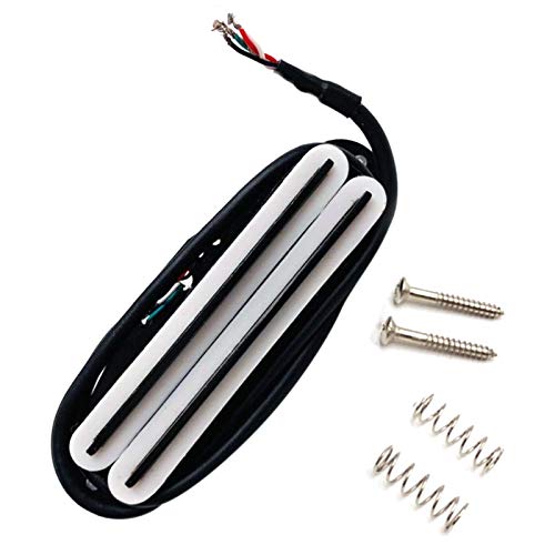 JNJOOD Hot Rail Double Track E-Gitarre Alnico5 Pickup Fit 11K Strat Tele E-Gitarre, Weiß JNJOOD Hot Rail Double Track E-Gitarre Alnico5 Pickup Fit 11K Strat Tele E-Gitarre, Weiß von JNJOOD