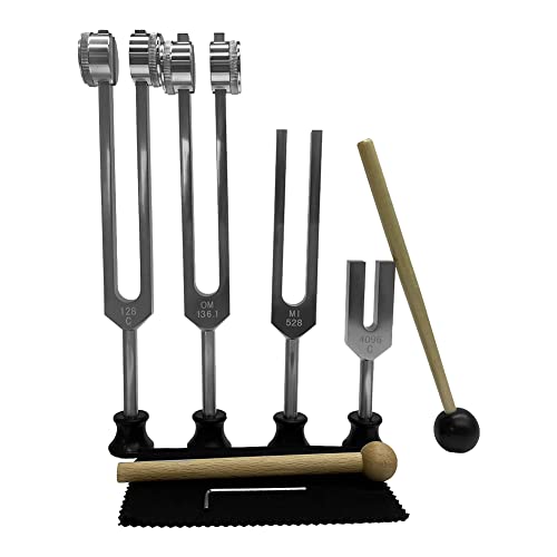 JNJOOD Set mit 4 (4096C, MI528, 128C, OM136.1) für Chakra, Klangtherapie, Stressabbau von JNJOOD