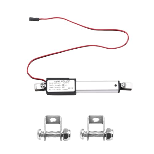 JNJOOD Wasserdichter Mini-Linearantrieb, 2 Zoll, 60 N/13,5 lb, Geschwindigkeit 15 mm/s, Linearantrieb 12 V von JNJOOD