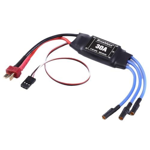 JNJOOD Xxd Bürstenloser 30A ESC Electric Speed Controller 2-4s mit 5V 2A BEC für RC Flugzeug Hubschrauber Multicopter T-Stecker JNJOOD Xxd Bürstenloser 30A ESC Electric Speed Controller 2-4s mit 5V 2A BEC für RC Flugzeug Hubschrauber Multicopter T-Stecker von JNJOOD