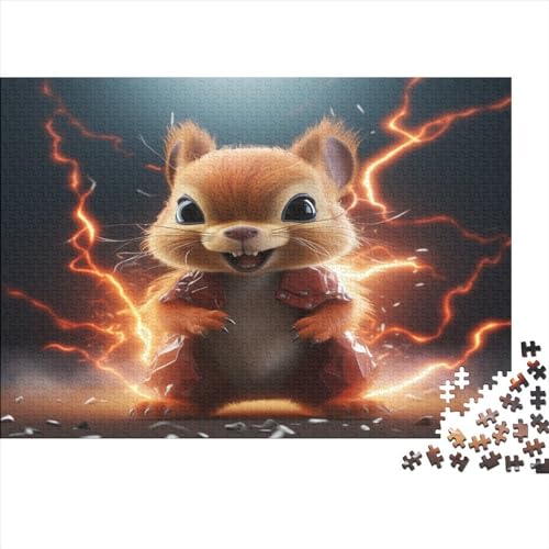 Blinkendes Eichhörnchen Für Erwachsene Puzzles 1000 Teile Krawatter Familie Challenging Games Lernspiel Home Decor Geburtstag Stress Relief 1000pcs (75x50cm) von JNLWJFFF